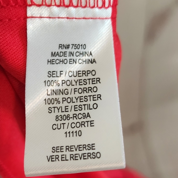 City Triangles Red Strapless Dress, size 15 - Picture 4 of 4